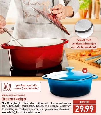 Promoties Gietijzeren kookpot - HOME CREATION - Geldig van 12/11/2018 tot 17/11/2018 bij Aldi