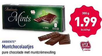 Promoties Muntchocolaatjes - Ambiente - Geldig van 12/11/2018 tot 17/11/2018 bij Aldi