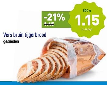 Promoties Vers bruin tijgerbrood - Huismerk - Aldi - Geldig van 12/11/2018 tot 17/11/2018 bij Aldi