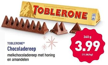 Promoties Chocoladereep - Toblerone - Geldig van 12/11/2018 tot 17/11/2018 bij Aldi