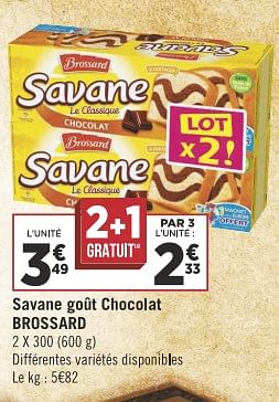 Promoties Savane goût chocolat brossard - Brossard - Geldig van 06/11/2018 tot 18/11/2018 bij Géant Casino