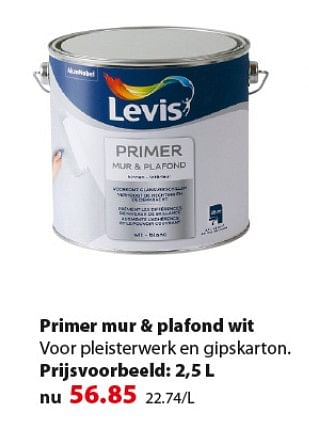 Promoties Primer mur + plafond - Levis - Geldig van 07/11/2018 tot 19/11/2018 bij Gamma