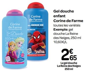 Promotions Gel douche enfant corine de farme - Corine de farme - Valide de 07/11/2018 à 18/11/2018 chez Carrefour