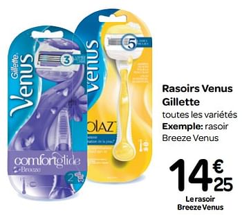 Promotions Rasoirs venus gillette - Gillette - Valide de 07/11/2018 à 18/11/2018 chez Carrefour