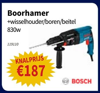 Promoties Bosch boorhamer +wisselhouder-boren-beitel - Bosch - Geldig van 08/11/2018 tot 21/11/2018 bij Cevo Market