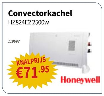 Promoties Honeywell convectorkachel hz824e2 2500w - Honeywell - Geldig van 08/11/2018 tot 21/11/2018 bij Cevo Market