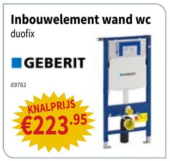 Promoties Inbouwelement wand wc duofx - Geberit - Geldig van 08/11/2018 tot 21/11/2018 bij Cevo Market
