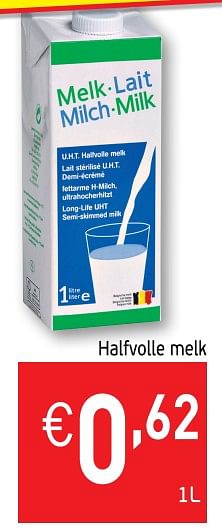 Promotions Halfvolle melk - Produit maison - Intermarche - Valide de 13/11/2018 à 18/11/2018 chez Intermarche