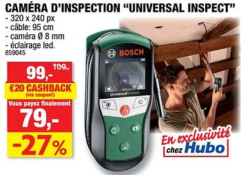 Promoties Bosch caméra d`inspection universal inspect - Bosch - Geldig van 07/11/2018 tot 18/11/2018 bij Hubo