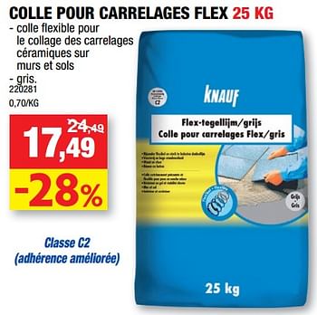 Promoties Colle pour carrelages flex - Knauf - Geldig van 07/11/2018 tot 18/11/2018 bij Hubo