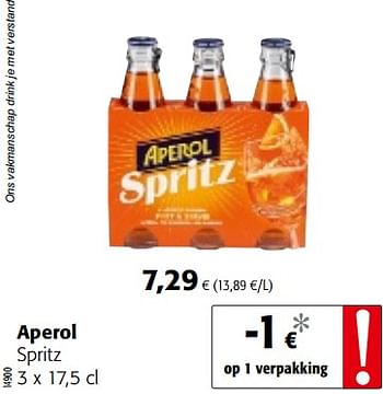 Promoties Aperol spritz - Aperol - Geldig van 07/11/2018 tot 20/11/2018 bij Colruyt