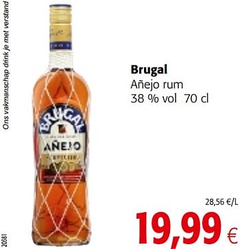Promoties Brugal añejo rum - Brugal - Geldig van 07/11/2018 tot 20/11/2018 bij Colruyt