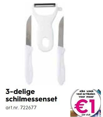 Promotions 3-delige schilmessenset - Produit maison - Blokker - Valide de 07/11/2018 à 20/11/2018 chez Blokker