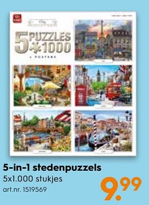 Promoties 5-in-1 stedenpuzzels - King - Geldig van 07/11/2018 tot 20/11/2018 bij Blokker