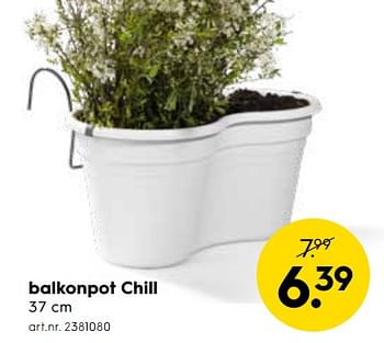 Promoties Balkonpot chill - Huismerk - Blokker - Geldig van 07/11/2018 tot 20/11/2018 bij Blokker