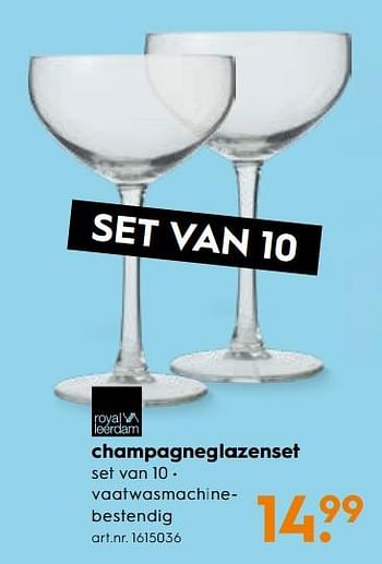 Promoties Champagneglazenset - Royal Leerdam - Geldig van 07/11/2018 tot 20/11/2018 bij Blokker