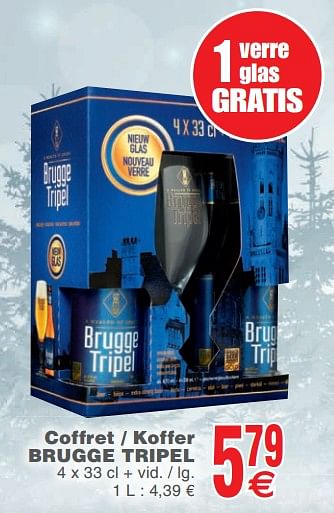 Promotions Coffret - koffer brugge tripel - Brugge Tripel - Valide de 13/11/2018 à 19/11/2018 chez Cora