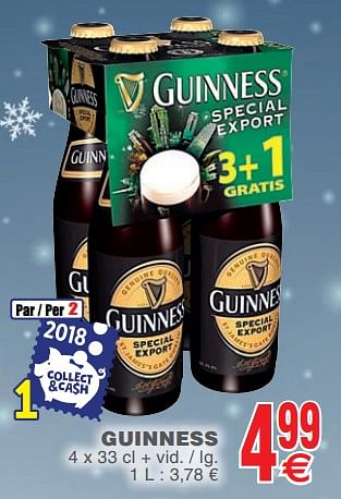 Promoties Guinness - Guinness - Geldig van 13/11/2018 tot 19/11/2018 bij Cora