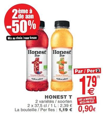 Promoties Honest tea - Honest Tea - Geldig van 13/11/2018 tot 19/11/2018 bij Cora