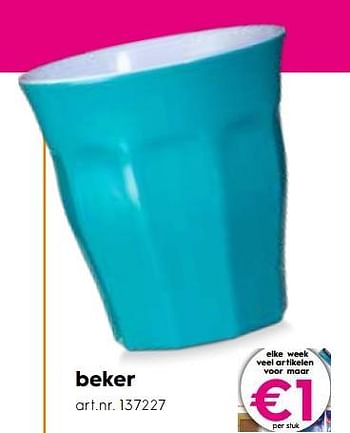 Promoties Beker - Huismerk - Blokker - Geldig van 07/11/2018 tot 20/11/2018 bij Blokker