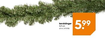 Promoties Kerstslinger - Huismerk - Blokker - Geldig van 07/11/2018 tot 20/11/2018 bij Blokker