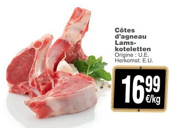 Promoties Côtes d`agneau lamskoteletten - Huismerk - Cora - Geldig van 13/11/2018 tot 19/11/2018 bij Cora