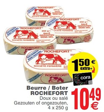 Promoties Beurre - boter rochefort - Rochefort - Geldig van 13/11/2018 tot 19/11/2018 bij Cora