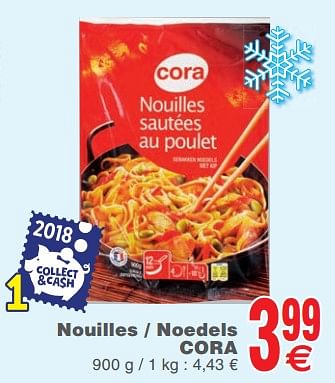Promotions Nouilles - noedels cora - Produit maison - Cora - Valide de 13/11/2018 à 19/11/2018 chez Cora