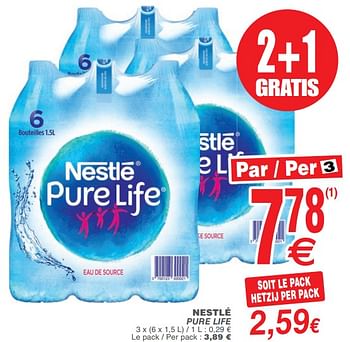 Promotions Nestlé pure life - Nestlé - Valide de 13/11/2018 à 19/11/2018 chez Cora