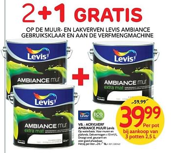 Promoties Acrylverf ambiance muur levis - Levis - Geldig van 13/11/2018 tot 03/12/2018 bij BricoPlanit