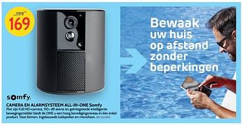 Promoties Camera en alarmsysteem all-in-one somfy - Somfy - Geldig van 13/11/2018 tot 03/12/2018 bij BricoPlanit