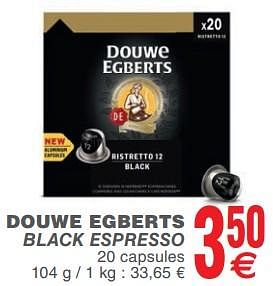 Promotions Douwe egberts black espresso - Douwe Egberts - Valide de 13/11/2018 à 19/11/2018 chez Cora