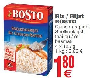 Promoties Riz - rijst bosto - Bosto - Geldig van 13/11/2018 tot 19/11/2018 bij Cora