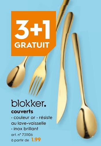 Promotions Couverts - Produit maison - Blokker - Valide de 07/11/2018 à 20/11/2018 chez Blokker