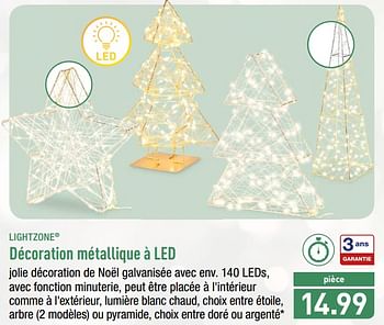 Promotions Décoration métallique à led - Lightzone - Valide de 12/11/2018 à 17/11/2018 chez Aldi