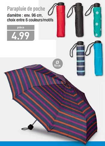 Promoties Parapluie de poche - Huismerk - Aldi - Geldig van 12/11/2018 tot 17/11/2018 bij Aldi