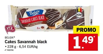 Promoties Cakes savannah black - Belgix - Geldig van 19/11/2018 tot 24/11/2018 bij Lidl
