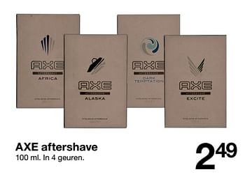 Promoties Axe aftershave - Axe - Geldig van 09/11/2018 tot 23/11/2018 bij Zeeman