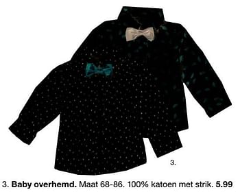 Promoties Baby overhemd - Huismerk - Zeeman  - Geldig van 09/11/2018 tot 23/11/2018 bij Zeeman