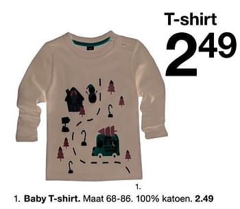 Promoties Baby t-shirt - Huismerk - Zeeman  - Geldig van 09/11/2018 tot 23/11/2018 bij Zeeman