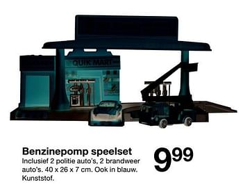 Promoties Benzinepomp speelset - Huismerk - Zeeman  - Geldig van 09/11/2018 tot 23/11/2018 bij Zeeman
