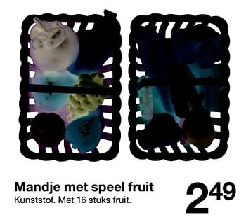 Promotions Mandje met speel fruit - Produit maison - Zeeman  - Valide de 09/11/2018 à 23/11/2018 chez Zeeman