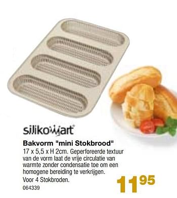 Promoties Bakvorm mini stokbrood - Silikomart - Geldig van 31/10/2018 tot 02/12/2018 bij Home & Co