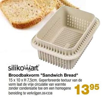 Promoties Broodbakvorm sandwich bread - Silikomart - Geldig van 31/10/2018 tot 02/12/2018 bij Home & Co