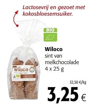 Promoties Wiloco sint van melkchocolade - Wiloco - Geldig van 07/11/2018 tot 20/11/2018 bij Colruyt