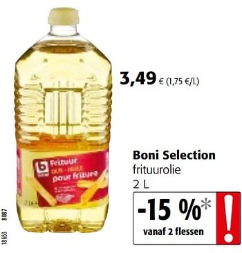 Promoties Boni selection frituurolie - Boni - Geldig van 07/11/2018 tot 20/11/2018 bij Colruyt