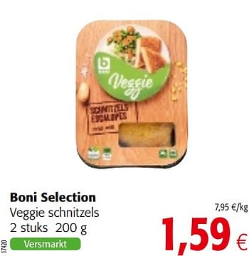 Promoties Boni selection veggie schnitzels - Boni - Geldig van 07/11/2018 tot 20/11/2018 bij Colruyt