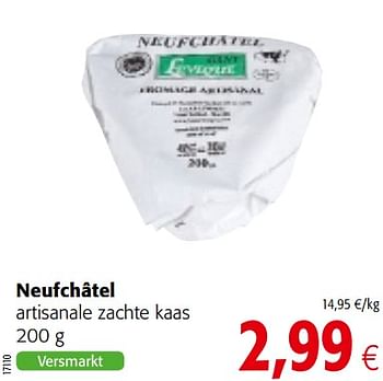 Promoties Neufchâtel artisanale zachte kaas - Neufchâtel Fermier - Geldig van 07/11/2018 tot 20/11/2018 bij Colruyt
