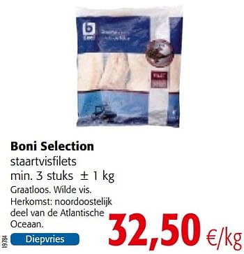 Promoties Boni selection staartvisfilets - Boni - Geldig van 07/11/2018 tot 20/11/2018 bij Colruyt