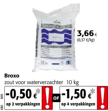 Promoties Broxo zout voor waterverzachter - Broxo - Geldig van 07/11/2018 tot 20/11/2018 bij Colruyt